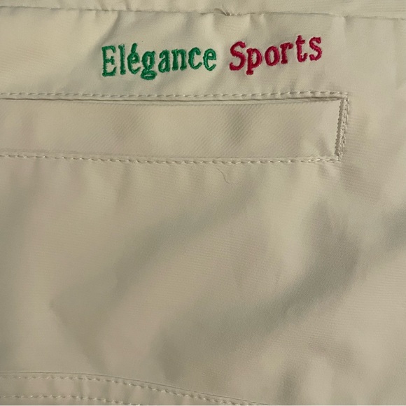Elegance Sports Paris Tennis Skirt with Built In Shorts, Buttons, White, Small - Picture 15 of 16